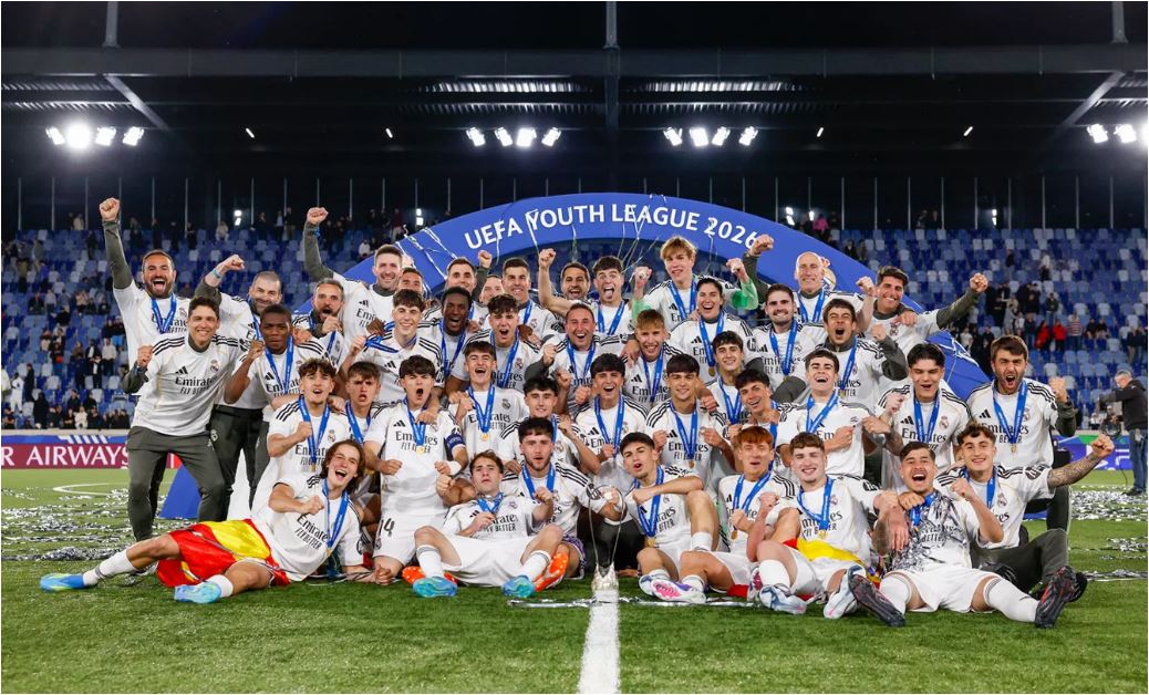 रियल म्याड्रिड बन्याे युथ लिगको च्याम्पियन