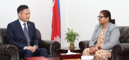 उपाध्यक्ष भण्डारीसँग चीनका राजदूतको शिष्टाचार भेटवार्ता