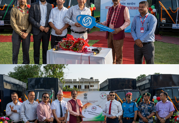 नेपाल–भारत सहयोग अन्तर्गत अशोक लेल्याण्ड का १० वटा कैदी वाहक गाडी हस्तान्तरण नेपाल–भारत सहयोग अन्तर्गत अशोक लेल्याण्ड का १० वटा कैदी वाहक गाडी हस्तान्तरण
