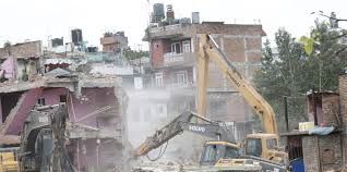 धोबी खोला करिडोरका पक्की घर भत्काउन थालियो