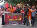 धनुषाका मिटरब्याज पीडितहरु अनिश्चितकालिन आन्दोलनमा, प्रहरी कार्यालय अगाडि प्रदर्शन