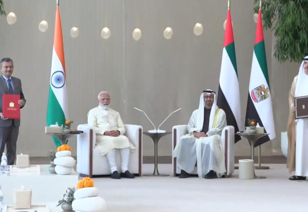 अबुधाबी अवतरण गर्दा मोदीको विमानलाई युएईको एफ–१६ जेट विमानहरूबाट स्कर्टिङ