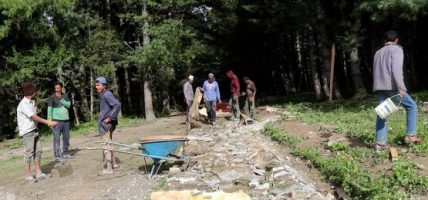 रारा पर्यटकीय पूर्वाधार साइकल लेन निर्माणको काम सुस्त