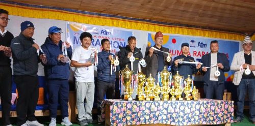 जुम्ला–रारा अल्ट्रा म्याराथनको ट्रफी सार्वजनिक : प्रतियोगितामा ६ सय विद्यार्थीले भाग लिने