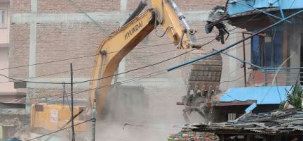 Encroached settlements being cleared in Swayambhu, Balaju and Devinagar