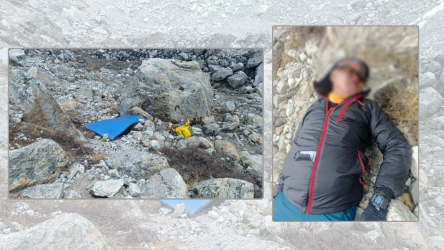 सगरमाथा आधार शिविर नजिकै शेर्पाको लडेर मृत्यु, शव हेलिकोप्टरमार्फत लुक्ला ल्याइयो
