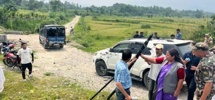 मन्त्री चौधरीद्वारा झापाको बाहुनडाँगीमा स्थलगत निरीक्षण