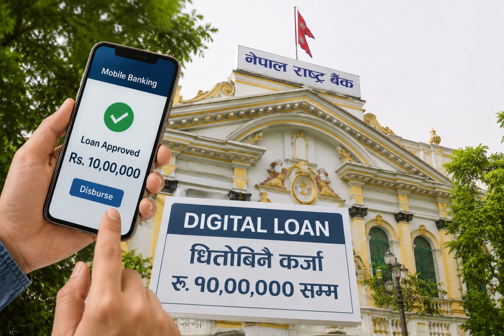 मोबाइल बैंकिङबाटै १० लाख रुपैयाँसम्म कर्जा लिन सकिने