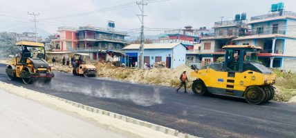 मुग्लिन–मलेखु सडकमा कालोपत्रको तयारी