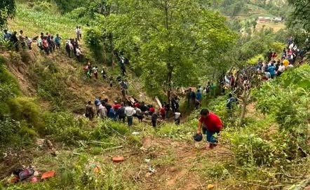 काभ्रेको बुच्चाकोटमा बस दुर्घटना : ७ जनाको घटनास्थलमै मृत्यु