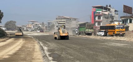 नारायणगढ–बुटवल सडकः दाउन्नेमा एकतर्फी ढलानको काम सकियो