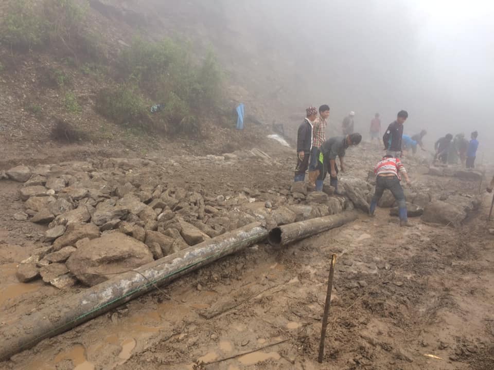 सङ्खुवासभाको मांसिमा खानेपानी आयोजना पुनर्निर्माण