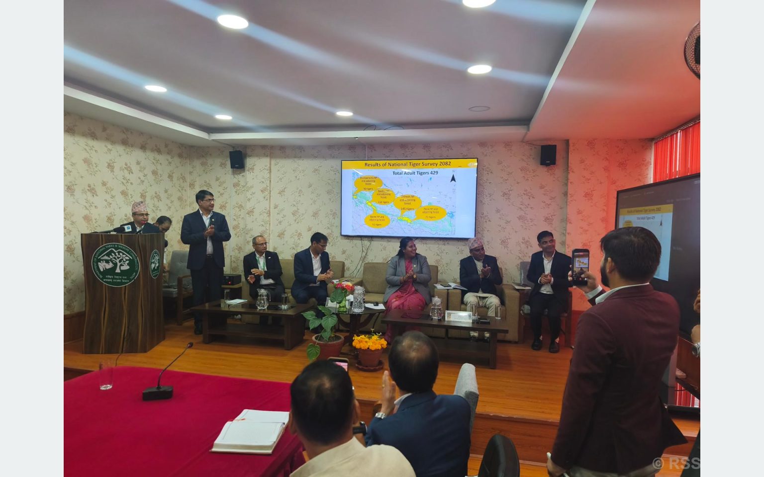 नेपालमा बाघको सङ्ख्या ४२९