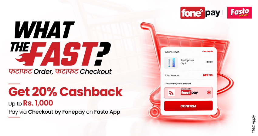 फोनपेले ‘Checkout by Fonepay’ सार्वजनिक गर्‍यो, पहिलो मर्चेन्टका रूपमा फास्टोमा सेवा सुरु