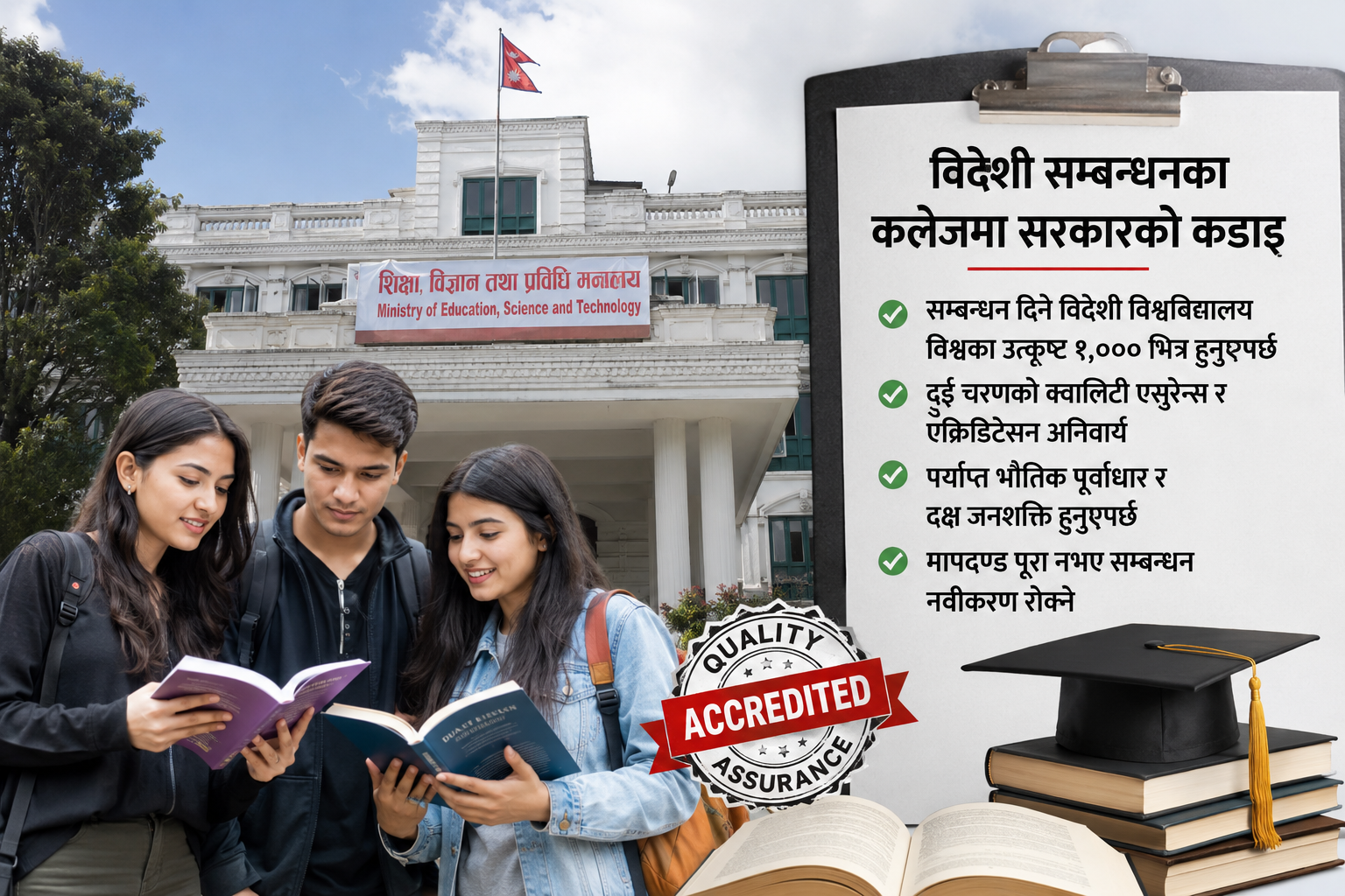 विदेशी सम्बन्धनका कलेजमा सरकारको कडाइ