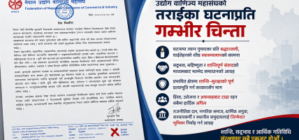 उद्योग वाणिज्य महासङ्घद्वारा शान्ति कायम गर्न आग्रह