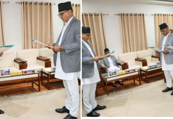नवनियुक्त प्रमुख निर्वाचन आयुक्त र आयुक्तद्वारा पदबहाली नवनियुक्त प्रमुख निर्वाचन आयुक्त र आयुक्तद्वारा पदबहाली