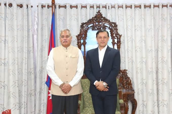 सभामुख अर्यालसँग भारतीय राजदूत श्रीवास्तवको शिष्टाचार भेट