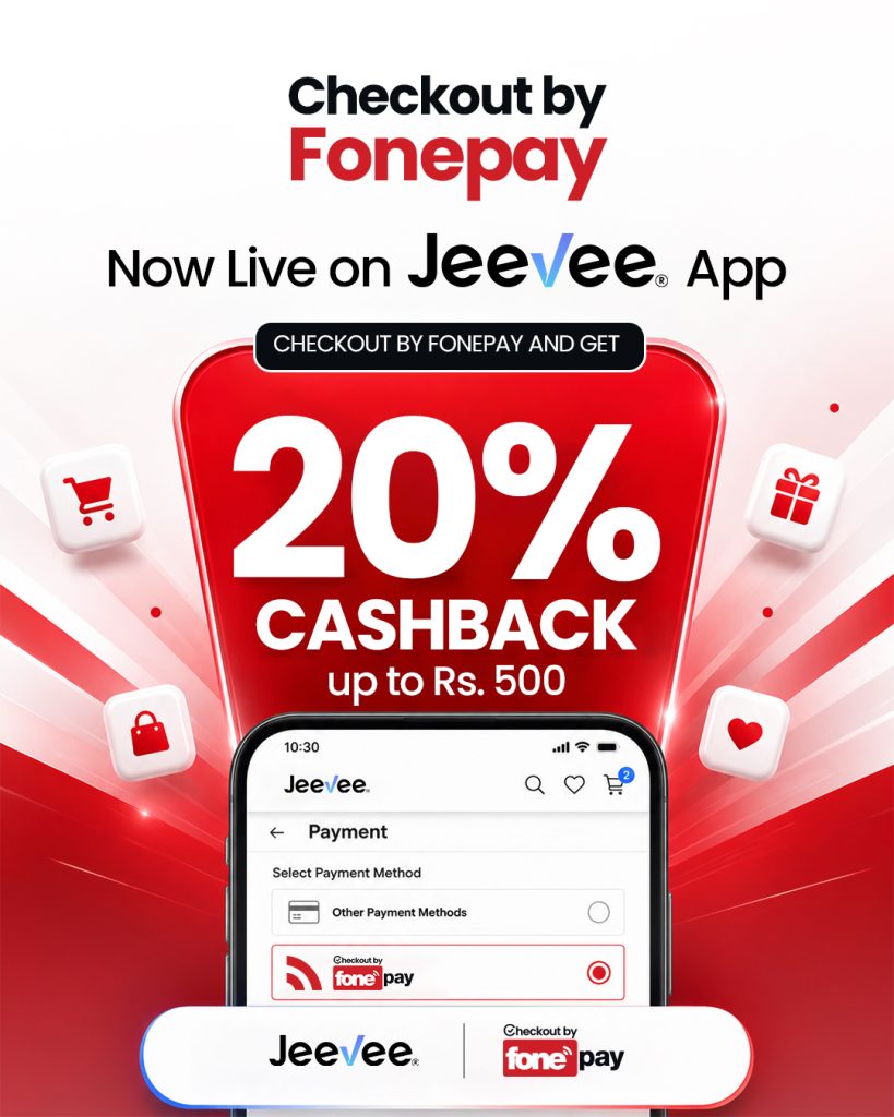 Fonepay expands online payment service to Jeevee with 20% cashback offer