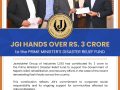 Jawalakhel Group of Industries Contributes Rs 3 Crore to PM’s Disaster Relief Fund
