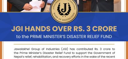 Jawalakhel Group of Industries Contributes Rs 3 Crore to PM’s Disaster Relief Fund