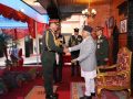 राष्ट्रपतिद्वारा भारतीयस्थल सेनाध्यक्षलाई नेपाली सेनाको मानार्थ महारथीको दर्ज्यानी चिह्न प्रदान राष्ट्रपतिद्वारा भारतीयस्थल सेनाध्यक्षलाई नेपाली सेनाको मानार्थ महारथीको दर्ज्यानी चिह्न प्रदान