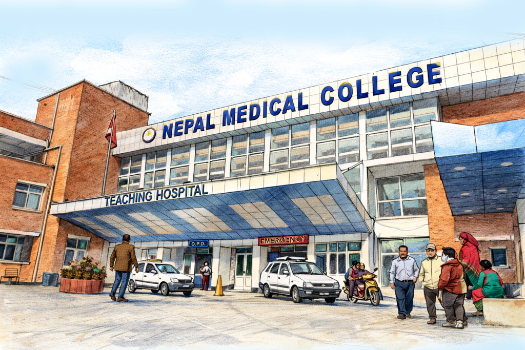बाढीपीडित तथा घाइतेको नेपाल मेडिकल कलेजमा निःशुल्क उपचार