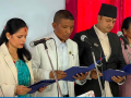 प्रदेश मन्त्रीहरुलाई पद तथा गोपनीयताको सपथ प्रदेश मन्त्रीहरुलाई पद तथा गोपनीयताको सपथ
