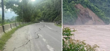कृष्णभीरमा सडक भासिएपछि वैकल्पिक रुटबाट सवारी सञ्चालन