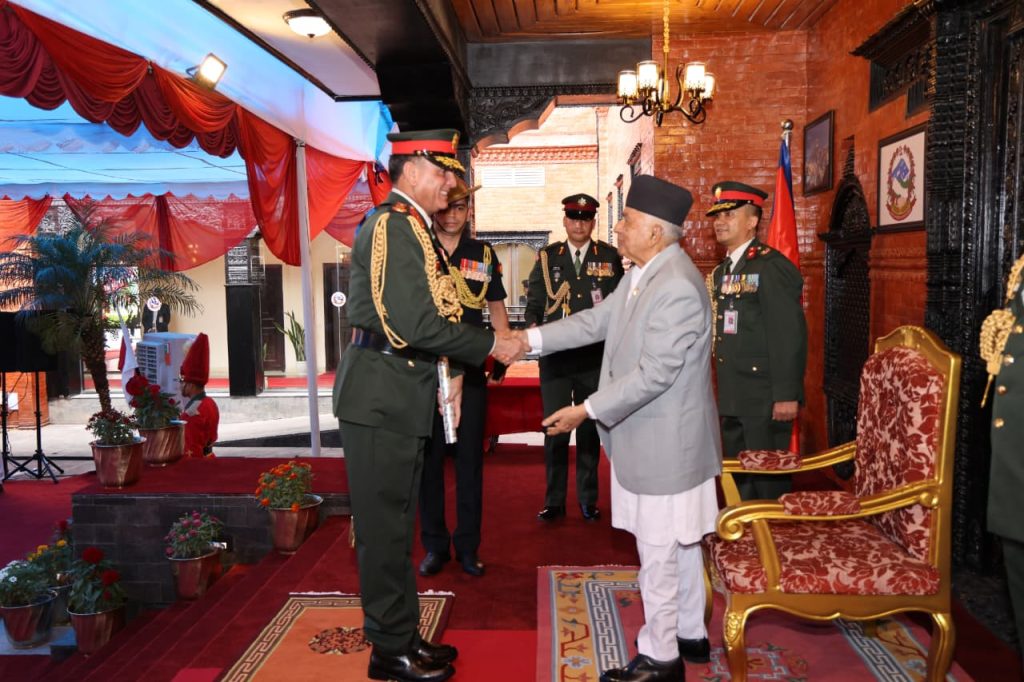 भारतीय स्थल सेनाध्यक्ष सेठलाई नेपाली सेनाको मानार्थ महारथीको दर्जा प्रदान