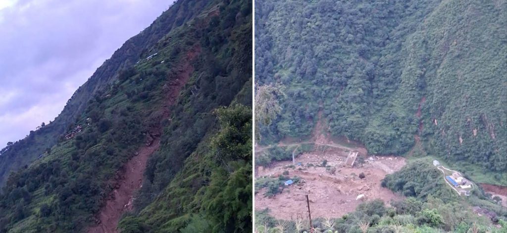 रोल्पामा पहिरोले घर पुरिँदा तीन जना बेपत्ता
