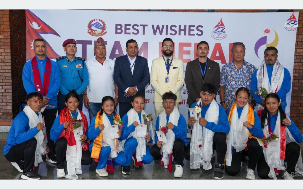 कराते टोली जापान प्रस्थान, खेलाडीलाई विमानस्थलमा ‘भिआइपी’ सुविधा