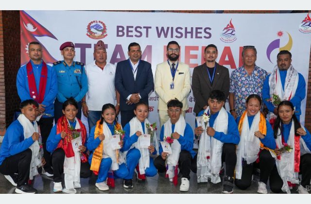 कराते टोली जापान प्रस्थान, खेलाडीलाई विमानस्थलमा ‘भिआइपी’ सुविधा कराते टोली जापान प्रस्थान, खेलाडीलाई विमानस्थलमा ‘भिआइपी’ सुविधा