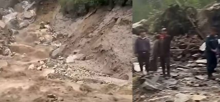 थेराङ खोला र बूढीगण्डकीको बाढीले नाम्रुङमा पुल र जलविद्युतमा क्षति