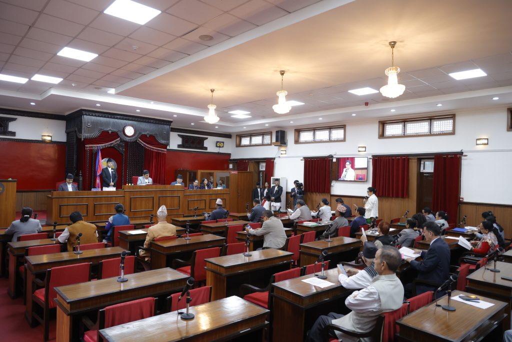 राष्ट्रियसभाः ‘प्रादेशिक सरोकार’ विषयमा सदस्यहरूले धारणा राख्दै
