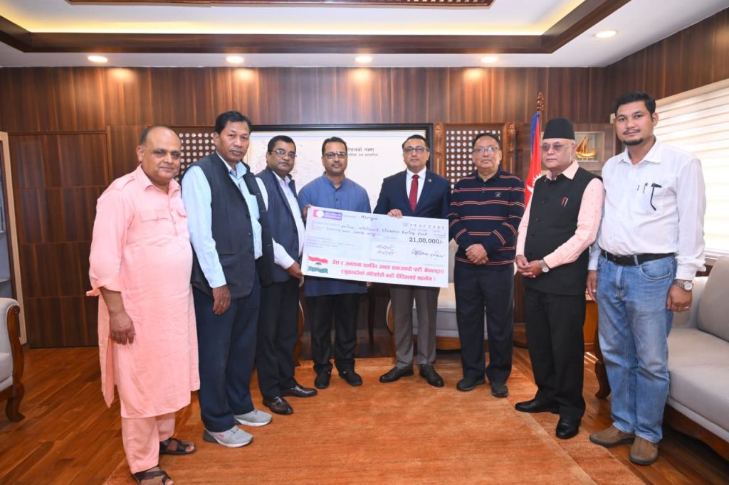 जसपा नेपालद्वारा प्रधानमन्त्री राहत कोषमा २१ लाख सहयोग