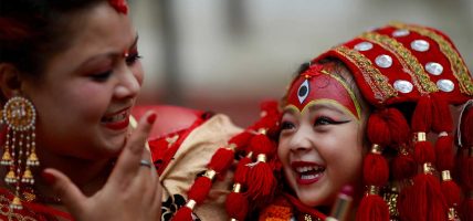तलेजु भवानी मन्दिरमा कुमारी पूजा, बालिकाहरूको उल्लेख्य सहभागिता