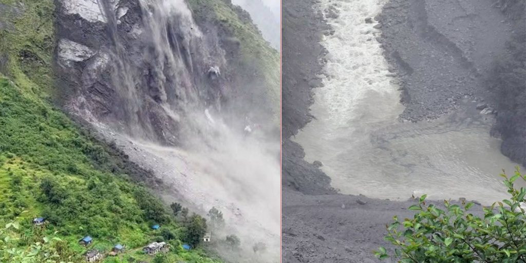 दार्चुलामा पहिरोले चौलानी नदी आंशिक थुनियो, तटीय क्षेत्रमा सतर्कता अपनाउन आग्रह
