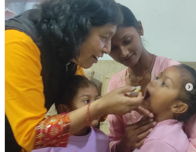 बालबालिकालाई ‘स्वर्णविन्दु’ प्राशन अभियान सुरु