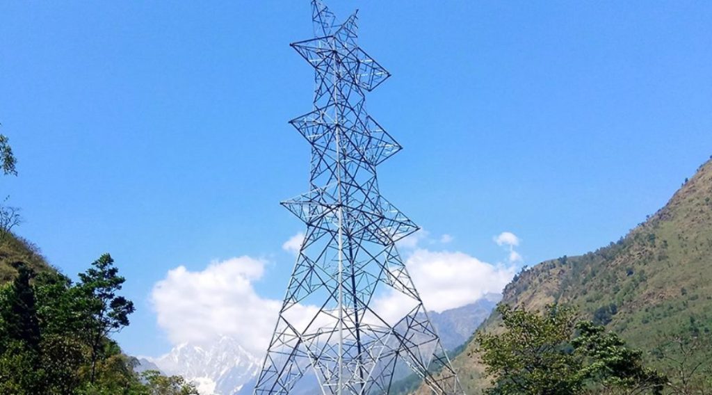 दाना–खुर्कोट प्रसारण लाइनको टावर बाढीबाट क्षति