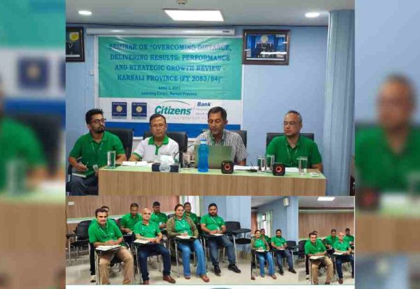 कर्णाली प्रदेशमा सिटिजन्स बैंकको सेमिनार सम्पन्न कर्णाली प्रदेशमा सिटिजन्स बैंकको सेमिनार सम्पन्न