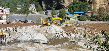 थुनिएको मस्र्याङ्दी नदी खोल्ने कार्य सुरु