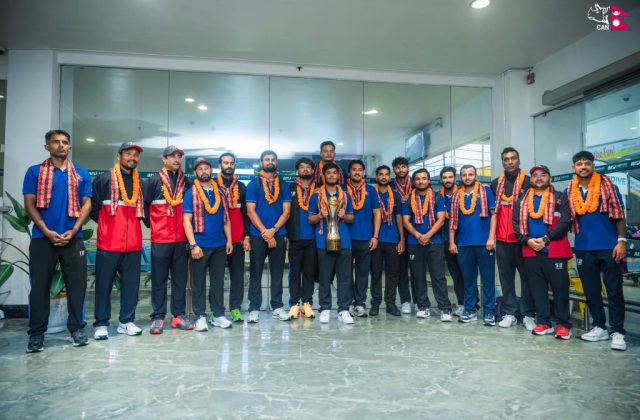 एसिसी प्रिमियर कप विजेता नेपाली टोली स्वदेश फिर्ता एसिसी प्रिमियर कप विजेता नेपाली टोली स्वदेश फिर्ता