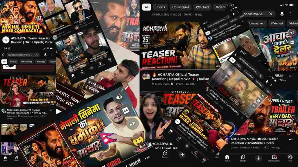निखिल उप्रेतीको ‘आचार्य’को ट्रेलरले भारतमा पायो चर्चा