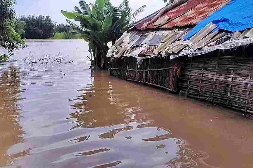 सप्तरीमा बाढी : ५०० घर डुबानमा, दुई हजारभन्दा बढी प्रभावित