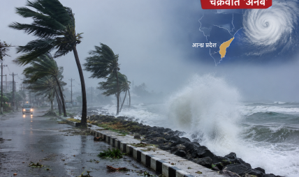 आन्ध्र प्रदेशको तटीय क्षेत्रमा १५० किमि प्रतिघण्टासम्मको हावाहुरी आन्ध्र प्रदेशको तटीय क्षेत्रमा १५० किमि प्रतिघण्टासम्मको हावाहुरी