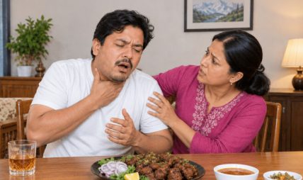 मासु खाँदा हड्डी अड्किए आफैँ निकाल्ने प्रयास नगर्न चिकित्सकको सुझाव मासु खाँदा हड्डी अड्किए आफैँ निकाल्ने प्रयास नगर्न चिकित्सकको सुझाव