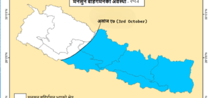 आजको मौसमः यस वर्षको मनसुन क्रमशः बाहिरिँदै